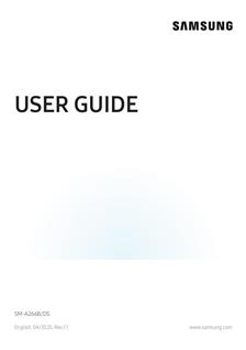 Samsung Galaxy A26 5G manual. Tablet Instructions.